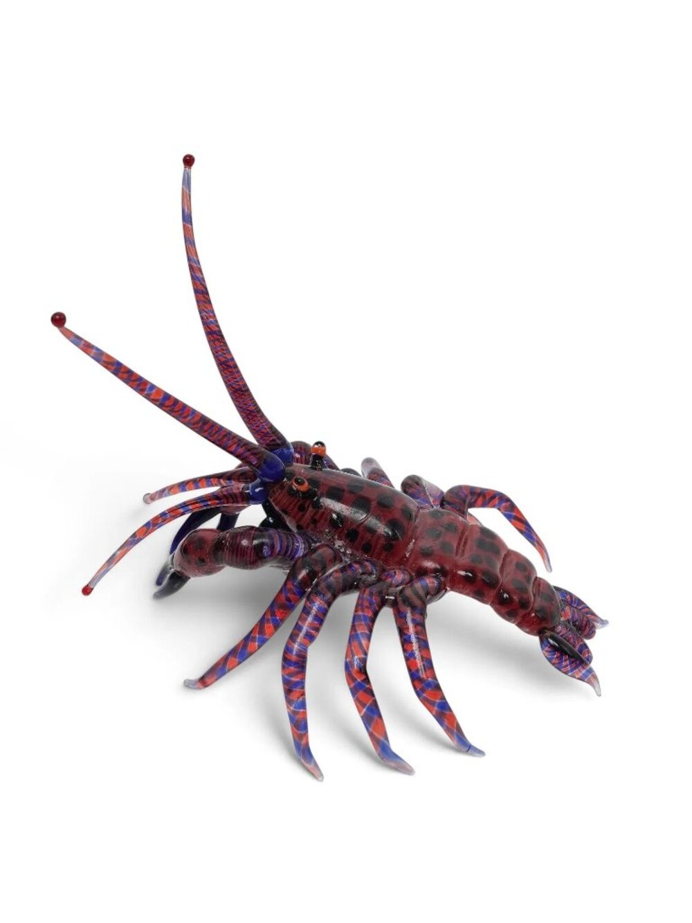 Tim Jerman Art Glass Crayfish Figurine - REPAIRD